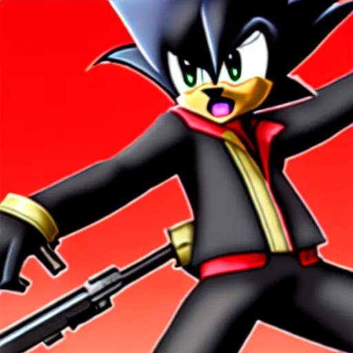 shadow with a gun, shadow the hedgehog