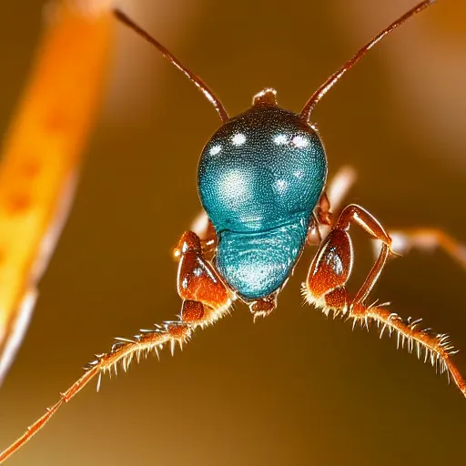 Prompt: macro photography of an ant sneezing