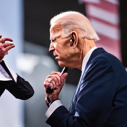 Prompt: joe biden doing lines with lil peep