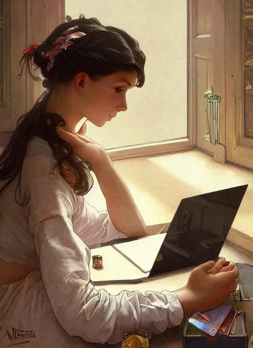 Prompt: a guinea pig learning how to use a computer, sharp focus, illustration, art by artgerm and greg rutkowski and alphonse mucha