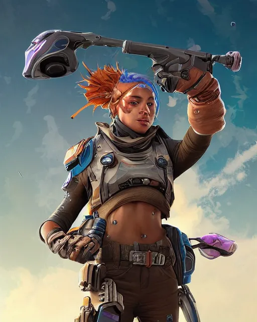 Prompt: Starfish as an Apex Legends character digital illustration portrait design by, Mark Brooks and Brad Kunkle detailed, gorgeous lighting, wide angle action dynamic portrait