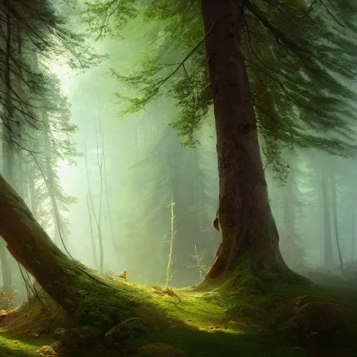 Prompt: a beautiful painting of a forest by ivan aivazovsky and sin jong hun and greg rutkowski. in style of concept art. 8 k texture. sharp lines, hyper detailed. octane render. trending on artstation