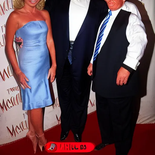 Image similar to donald trump, magic city nightclub, award winning, flash photo, paparazzi,