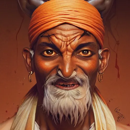 Image similar to gonzo the great as dhalsim from street fighter, 4 k, ultra realistic, detailed focused art by artgerm and greg rutkowski and alphonse mucha