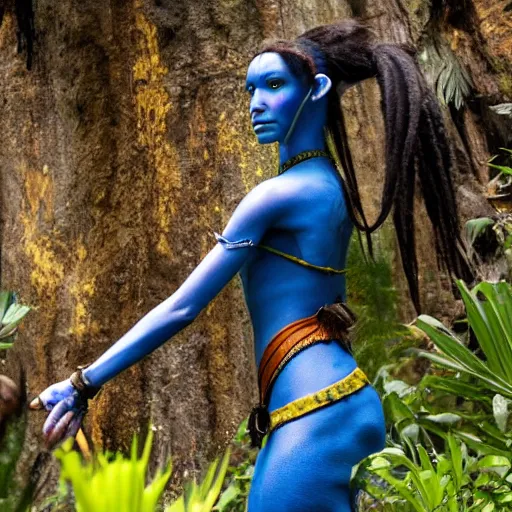 Prompt: pandora from avatar hit by a nuke