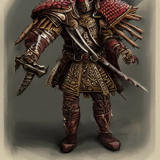 Image similar to a kislev warrior who is wearing iron gauntlets in the shape of bear claws in the style of warhammer fantasy : : head and shoulders drawing