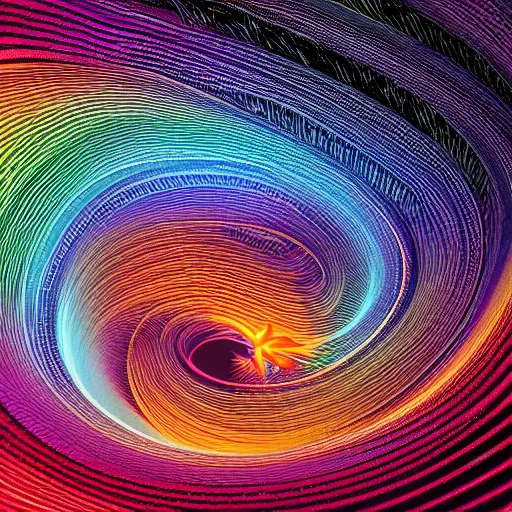 Image similar to a rabbit lost in space flowing with a sine wave of divine information 8k hyperdetailed