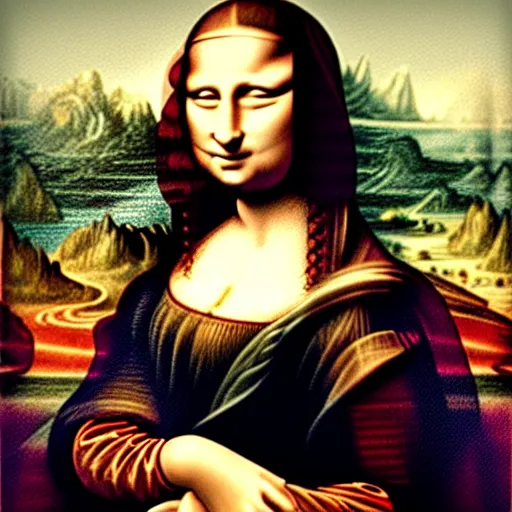 Prompt: the Mona Lisa frowning