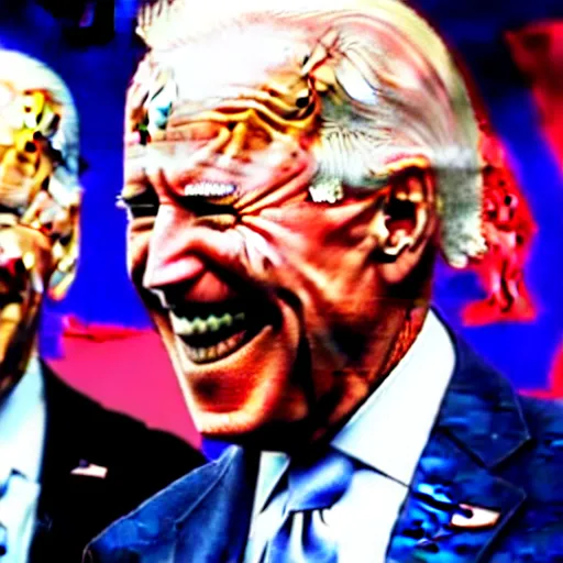 Prompt: Joe Biden laughing with Joe Biden