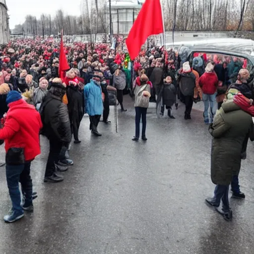 Image similar to A typical Belarusian protest