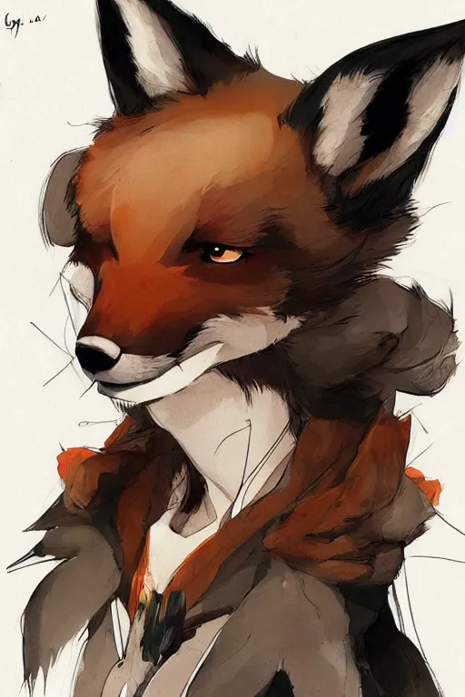 Image similar to a fox fursona, trending on artstation, by kawacy, furry art, digital art, art by dustin nguyen akihiko yoshida greg tocchini