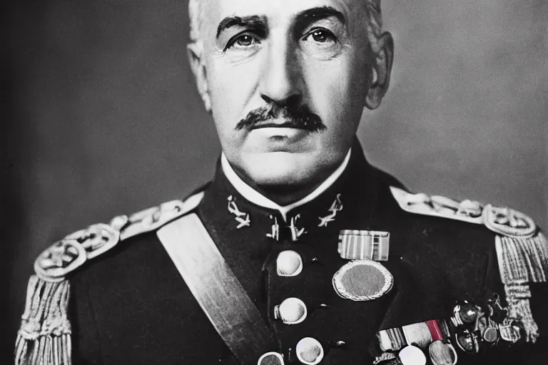Image similar to portrait of francisco franco, general, army, 1 9 3 7, spain, jose maria diaz casariego, bartolome ros, juan jose serrano, leica
