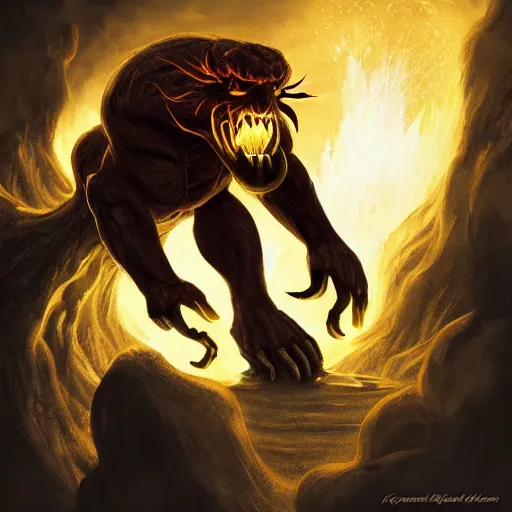 Image similar to fantasy art balrog