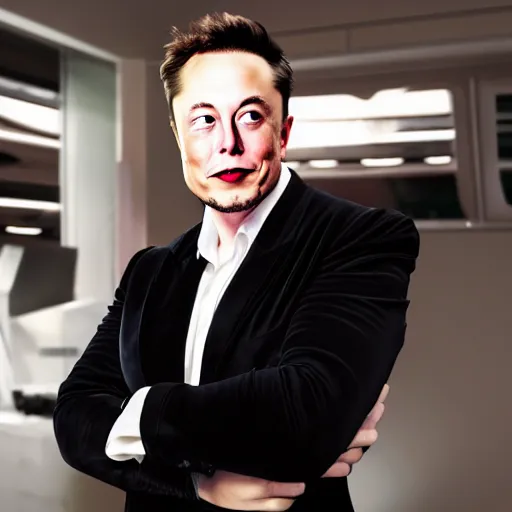 Image similar to photo of elon musk in a muffin costume, highly detailed, extremely high quality, hd, 4 k, 8 k, professional photographer, 4 0 mp, lifelike, top - rated, award winning, cinematic, realistic, detailed lighting, detailed shadows, sharp, no blur, edited, corrected, trending