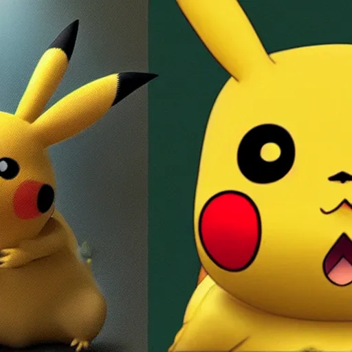 Prompt: if Pikachu real animal, photorealistic