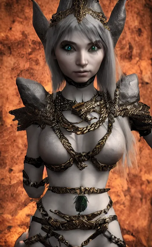 Image similar to Gothic elf princess in dragon armor, netsuke, unreal engine, high detailed