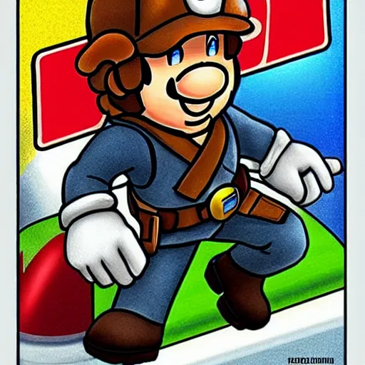 Prompt: Han solo as super Mario