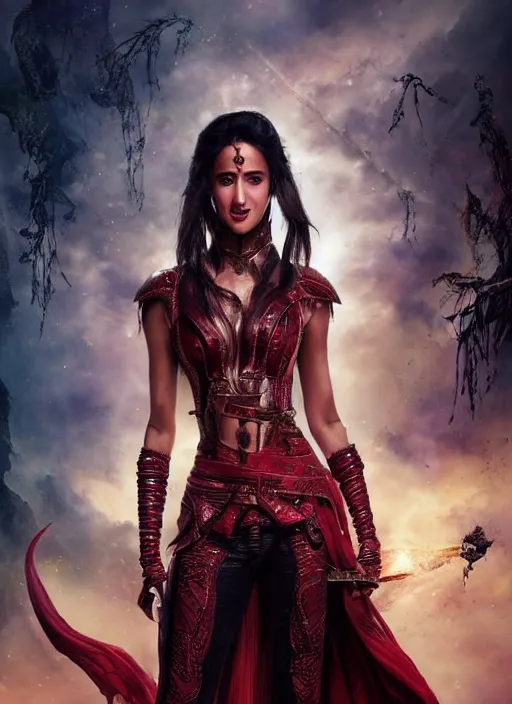 Prompt: A beautiful portrait of a Disha Patani as Mord-Sith from TV show The Legend of The Seeker, smiling, movie still, by Eugene de Blaas and Ross Tran, vibrant color scheme, highly detailed, in the style of cinematic, artstation, Greg rutkowski UHD 8K