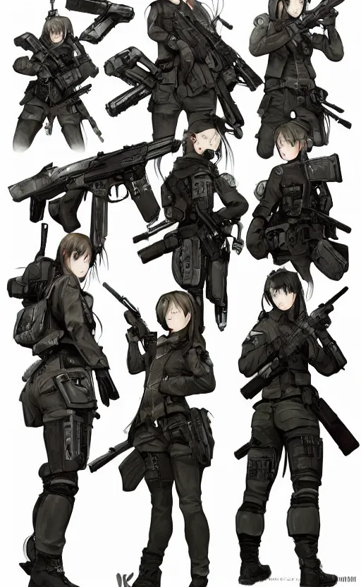 World war one, female, soldier, photorealistic, 8k, high definition, dark  anime, hellsing ultimate art style