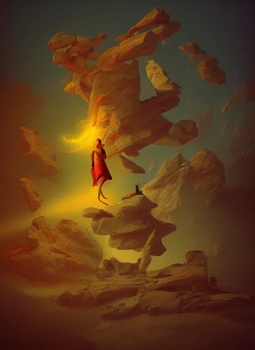 Prompt: surrealist persian miniature painting, stylistic painting, dramatic lighting, dynamic composition, octane render, 4 k, 8 k