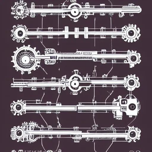 Image similar to intricate minimal mechanical design infographics illustration art by tim doyle