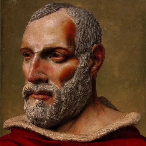 Image similar to Jerma985 in Ancient Rome, detailed, highly detailed, heroic, epic, complex, very detailed, realistic, HD quality, 8k resolution, body and headshot, Oil Painting, Italian Renaissance Painting of Jerma985, Italian Renaissance Painting Style, Renaissance Painting Style, Painting, Trending on Artstation