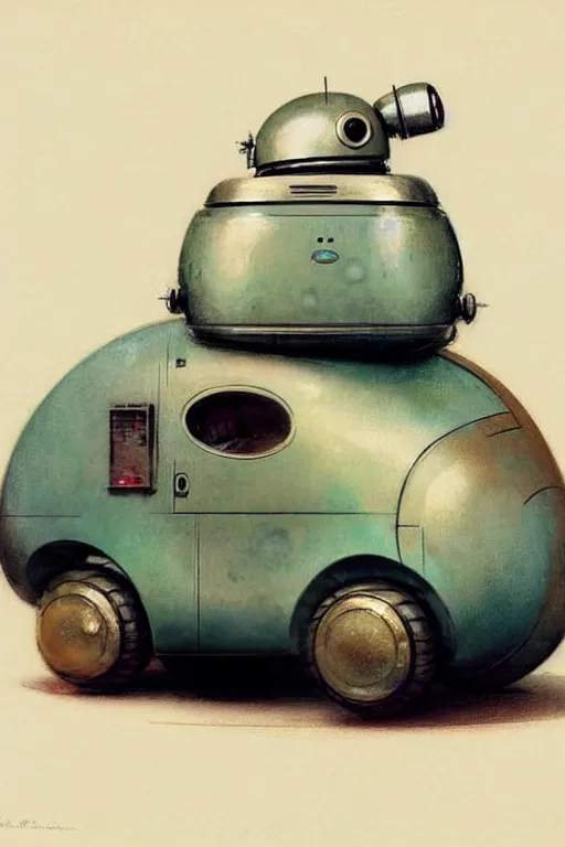 Image similar to ( ( ( ( ( 1 9 5 0 s retro future android robot fat robot mouse wagon. muted colors., ) ) ) ) ) by jean - baptiste monge,!!!!!!!!!!!!!!!!!!!!!!!!!