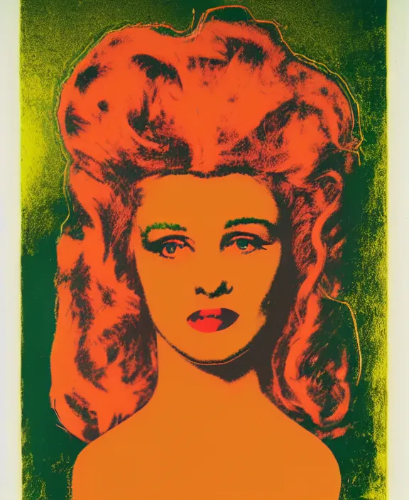 Image similar to medusa by andy warhol