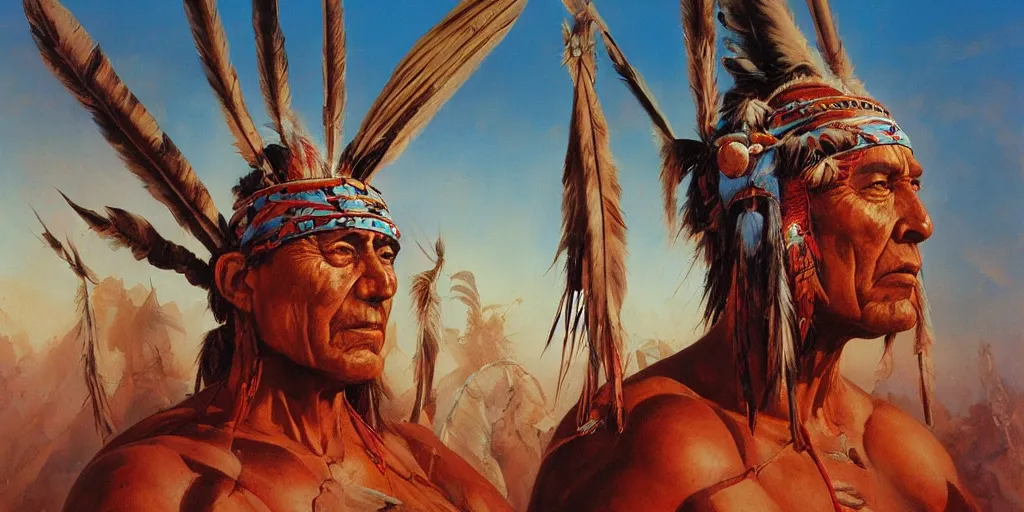 Image similar to of Native American Chief by Peter Andrew Jones and Peter Gric