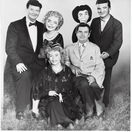 Image similar to family portrait of buddy ebsen, irene ryan, max baer, donna douglas from the beverly hillbillies, maria sibylla merian,