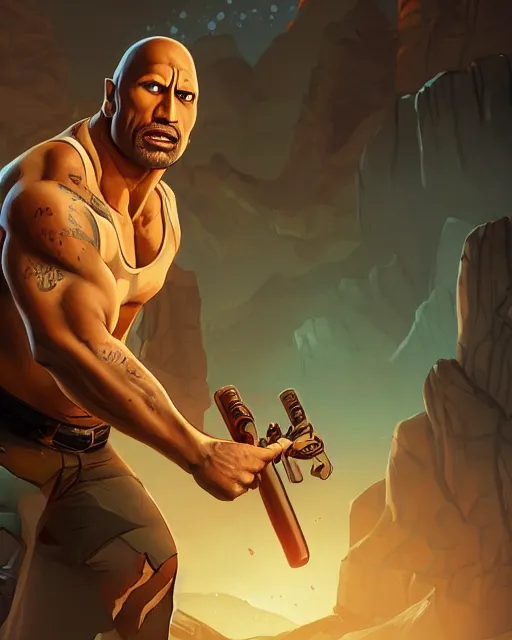 Prompt: dwayne johnson as rick from rick and morty, gothic scene, dramatic light, lee ji - eun, illustration, atmosphere, focused, artstation, highly detailed, art by yuhong ding and chengwei pan and serafleur and ina wong