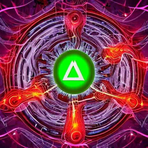 Prompt: mitochondria is the powerhouse of the cell, digital art, trending on artstation, unreal engine, HD photograph, sacred, mathematical symbols floating in the air
