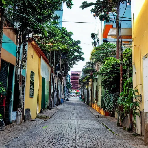 Image similar to a peaceful quiet neighborhood in sao paulo