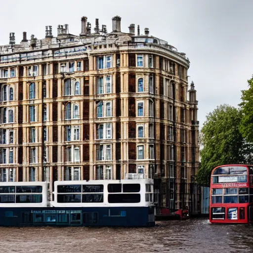 Prompt: quadruple decker in london, HD photography