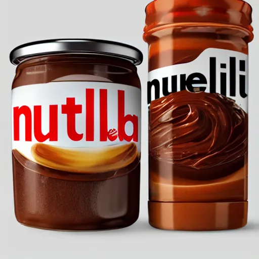 Prompt: nutella jar designed by the company apple