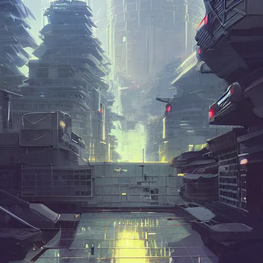 Image similar to A futuristic Tokyo solarpunk scientific metropolis on a sunny day, solar panels, art by Andreas Rocha and greg rutkowski, highly detailed, digital painting, matte painting, concept art, illustration, warm lighting, trending on artstation, very detailed