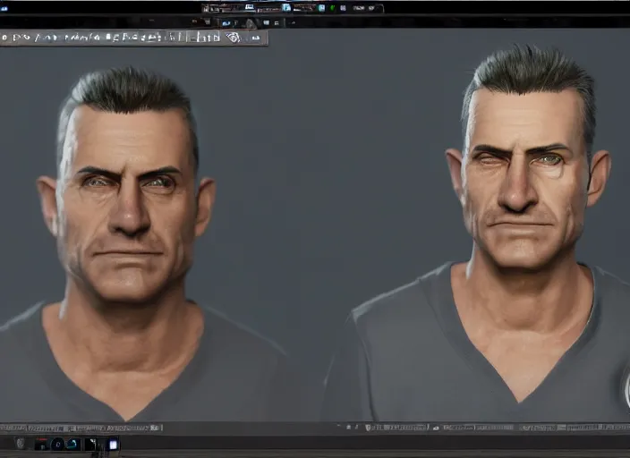 Image similar to duke nuke, unreal engine, highly detailed portrait