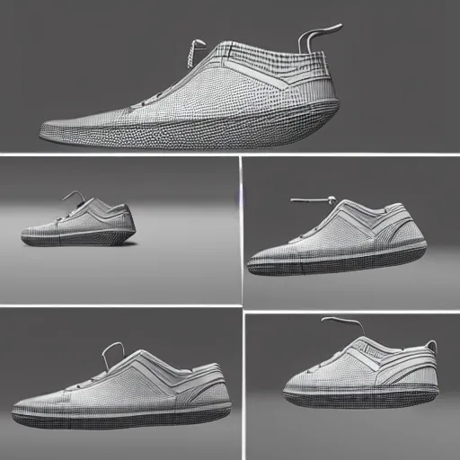 Prompt: a concept sneaker 3d model