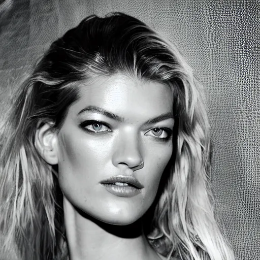 Prompt: A beautiful portrait of Martha Hunt as a model at Chanel fashion show as a model Spring/Summer 2010, highly detailed, in the style of cinematic, Milan fashion week backstage, Extreme close up, Makeup by Pat McGrath, Hair by Guido Palau