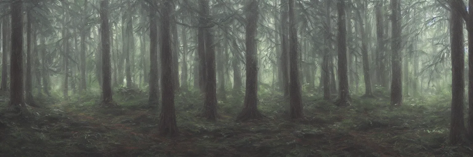 Prompt: a forest, cinematic lighting, detailed oil painting, hyperrealistic, 8k