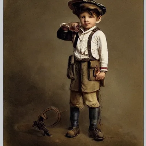 Prompt: (((((portrait of boy dressed as steampunk explorer . wearing a Pith helmet and dress in white. muted colors.))))) by Jean-Baptiste Monge !!!!!!!!!!!!!!!!!!!!!!!!!!!