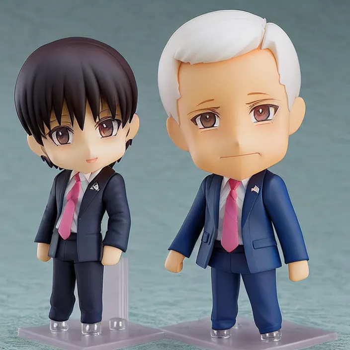 Prompt: an anime nendoroid!! figurine of (Joe Biden), fantasy, figurine , product photo