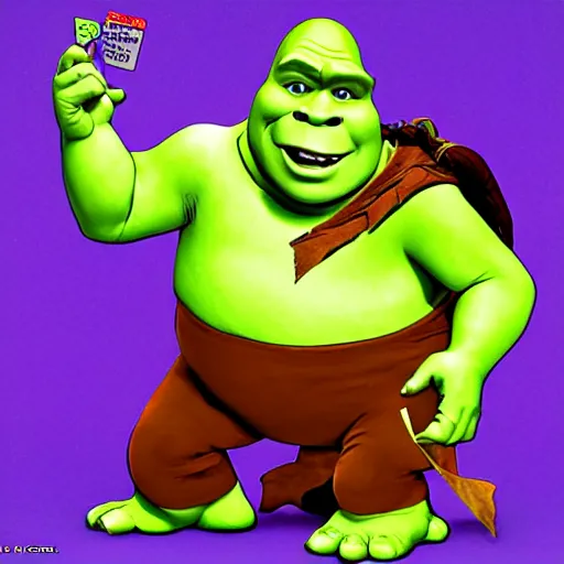 Prompt: shrek is frustrated about his taxes