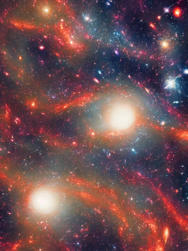 Prompt: super high resolution deepspace image of galaxies, nasa photos, artstation