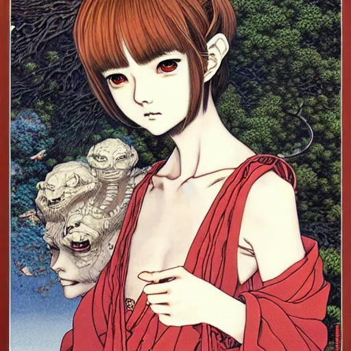 Image similar to prompt : portrait of fantasy painted in miyazaki color style drawn by katsuhiro otomo and takato yamamoto, inspired by fables, china doll face, smooth face feature, intricate oil painting, high detail, sharp high detail, manga and anime 2 0 0 0