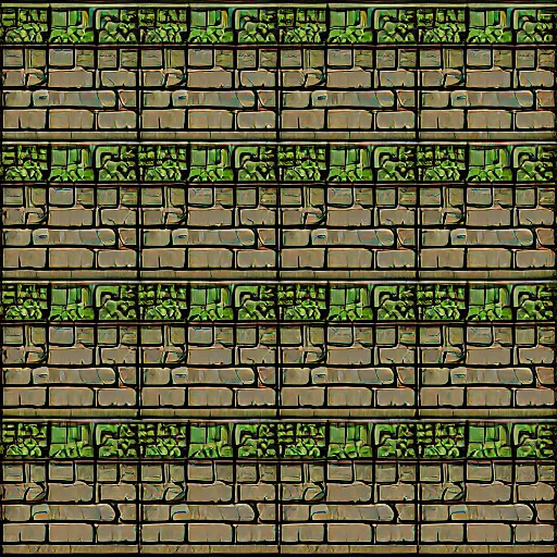 Prompt: castle wall texture, spritesheet, game, pixel art