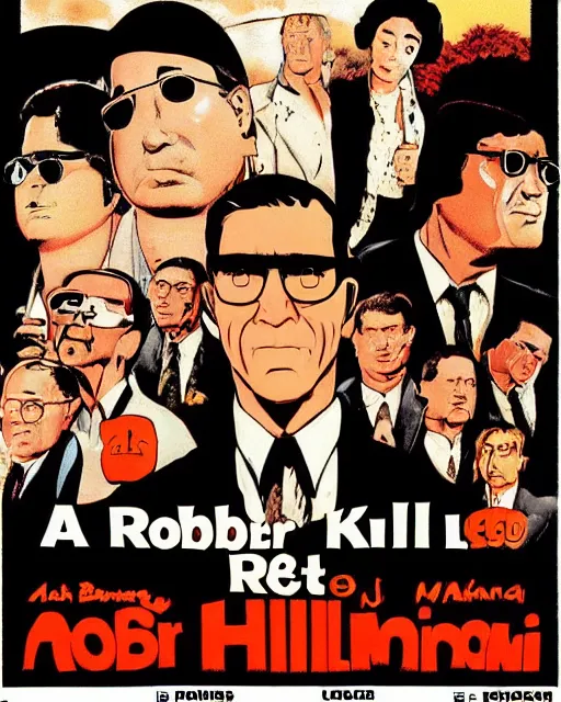 Image similar to a 1 9 7 0 s promotional poster for a mafia king of the hill movie in the style of robert mcginnis, poster design, vintage, king of the hill, dramatic, dramatic lighting, hank hill, dale gribble, boomhauer, bill dauterive, john redcorn