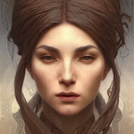 Image similar to portrait of a old mage, intricate, elegant, highly detailed, digital painting, artstation, concept art, smooth, sharp focus, illustration, art by artgerm and greg rutkowski and alphonse mucha and william - adolphe bouguereau