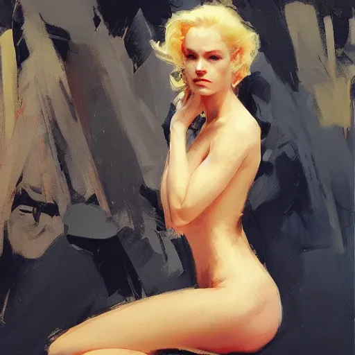 Image similar to 7 of 9, intricate, elegant, highly detailed, greg manchess, mucha, liepke, ruan jia, jeffrey catherine jones, ridley scott