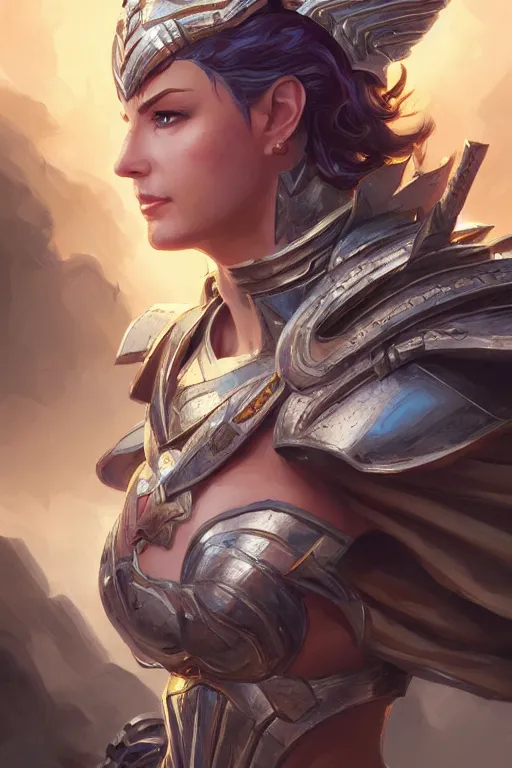 Image similar to amazon valkyrie athena, d & d, fantasy, portrait, highly detailed, headshot, digital painting, trending on artstation, concept art, sharp focus, illustration, art by artgerm and greg rutkowski and magali villeneuve